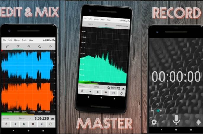 Celular grabando un audio