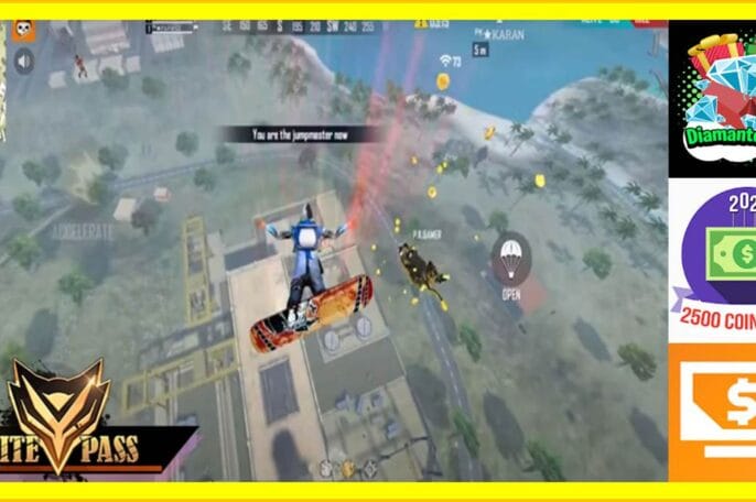 Free fire con varias imagenes de diferentes pases elites